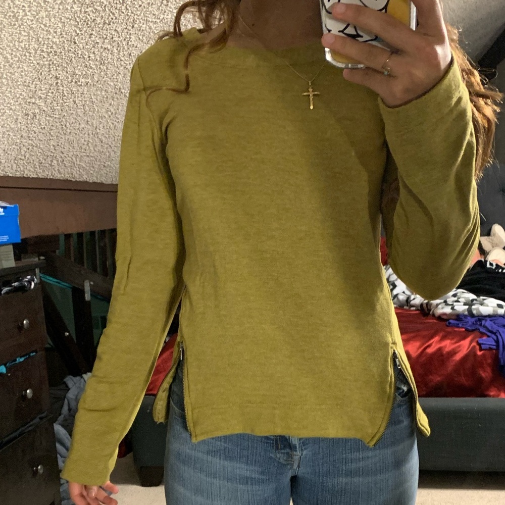 Army green sweater